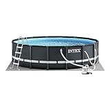 INTEX 26325EH Ultra XTR Deluxe Above Ground Swimming Pool Set: 16ft x 48in – Includes 1500 GPH Cartridge Sand Filter Pump – SuperTough Puncture Resistant – Rust Resistant – Easy to Assemble